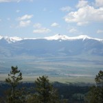 View of the Pinlar Mountains Snowcapped Peaks