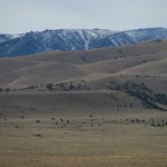 snow capped mountains